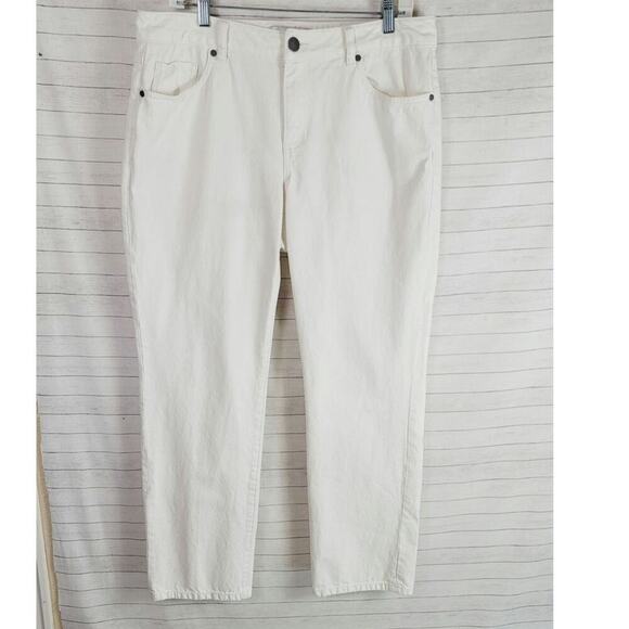 CAbi 100% BF JEANS IN WHITE, SZ 10 - Picture 1 of 13